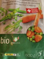 Petits pois et rondelles de carotte
