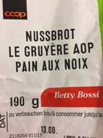 Nussbrot le gruyere AOP pain aux noix