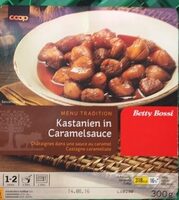 Châtaignes dans une sauce au caramel