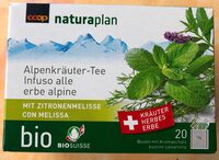 Infusion aux herbes des alpes avec citronelle