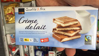 Chocolat au lait suisse fourré à la crème de lait