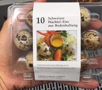 10 Oeufs de caille suisses d'élevage au sol