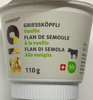 Bio Flan de semoule à la vanille