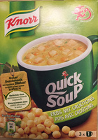 Quick Soup pois avec croûtons