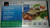 Sardines a l'huile d'olive sans l'eau et sans arêtes