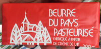 Beurre Du Pays Pasteurisé Fabriqué á Partir de Crème de Lait