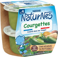 NESTLE NATURNES Petits Pots Bébé Courgettes -2x130g -Dès 4/6 mois
