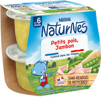 NESTLE NATURNES Petits Pois Jambon-2x200g-Dès 6 mois