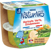 NESTLE NATURNES Haricots Verts Dindonneau-2x200g-Dès 6 mois