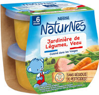 NESTLE NATURNES Jardinière de légumes Veau-2x200g-Dès 6 mois