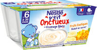 NESTLÉ P'TIT ONCTUEUX au Fromage Blanc Fruits Exotiques 4x100gDès6mois