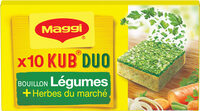 MAGGI Bouillon KUB DUO Légumes + Herbes du marché 105g