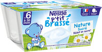 NESTLE P'TIT BRASSE Saveur Nature Sucré - 4 x 100g - Dès 6 mois