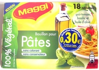 Bouillon pour Pâtes goût tomate, basilic et huile d'olive