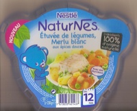 NaturNes Etuvée de légumes, Merlu blanc aux épices douces