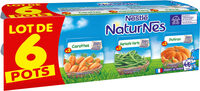 NESTLE NATURNES Carottes,Haricots Verts,Potiron-6x130g-Dès4/6 mois