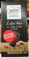 Grand Chocolat Éclat Noir aux Éclats de fève de Cacao Noir