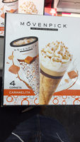 4 cornets caramelita - Crème glacée Caramelita avec de la sauce caramel et des pièces de caramel