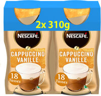 NESCAFE Cappuccino Vanille, Café Soluble, 2 Boîtes de 310g