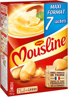 MOUSLINE Purée Nature Format Economique, 7 sachets pour 4 personnes (7x130g)