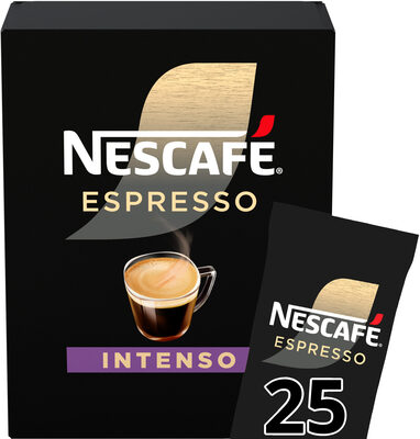 NESCAFÉ Espresso Intenso, Café Soluble 100% pur Arabica, 25x1,8g