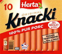 KNACKI Original saucisses pur porc -25% sel