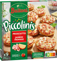 PICCOLINIS mini-pizzas surgelées Jambon Fromage