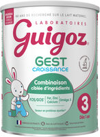 GUIGOZ Gest 3ème âge Croissance Lait Infantile formule épaissie - 800g