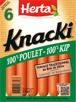 KNACKI Saucisses 100% Poulet x6 - 210g
