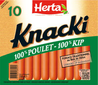 HERTA KNACKI Saucisses 100% Poulet x10 - 350g