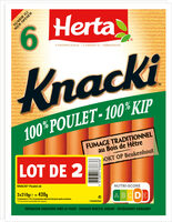 HERTA KNACKI 100% Poulet x6 LOT 2