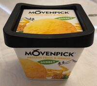 Passion fruit and mango sorbet
