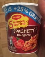 Maggi 5 Minuten Terrine Spaghetti Bolognese +25% Gratis