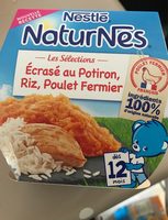 Plats bébé 12 mois, écrasé potiron riz poulet Naturnes