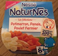Plats bébé 8 mois, potimarron panais poulet Naturnes