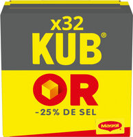 MAGGI KUB OR Bouillon Réduit en sel de -25% - 32 cubes - 121,6g