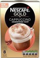 GOLD Cappuccino Unsweetened Taste Coffee, 8 Sachets x