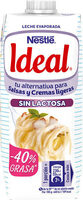 Leche evaporada parcialmente desnatada sin lactosa