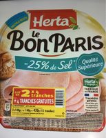 Le bon paris -25% de sel