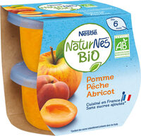 Compotes bébé bio pomme pêche abricot