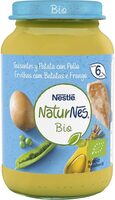 Potito de guisantes con patata y pollo