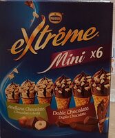 Extreme mini conos de helado de avellana y chocolate