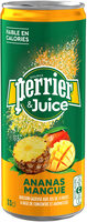 PERRIER & JUICE eau gazeuse aromatisée ananas mangue 33cl