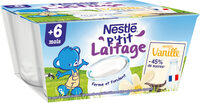 NESTLE P'TIT LAITAGE Vanille 4 x 100g