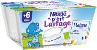 NESTLE P'TIT LAITAGE Saveur Nature 4 x 100g