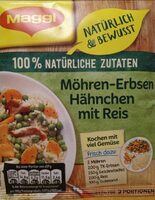 Möhren-Erbsen Hähnchen mit Reis
