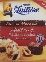 Moelleux et noisettes caramélisées glace vanille