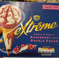 Cônes framboise double crème