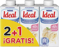 Leche evaporada parcialmente desnatada + gratis