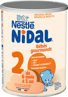 NESTLE NIDAL 2 Bébés Gourmands Lait de suite 2ème âge 800g de 6 mois à 1 an